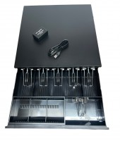 ลิ้นชักเก็บเงิน Cash Drawer Threeboy HER 405 USB (Black)